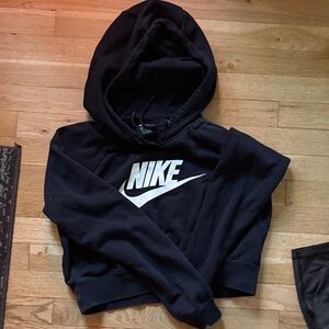 Nike Black and White Hoodie